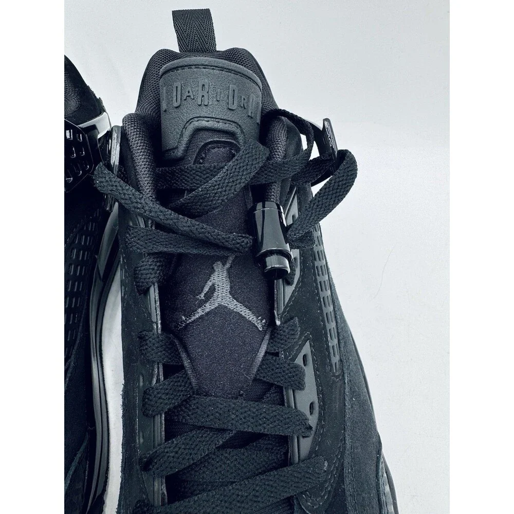 Jordan Spizike Low Black Cat Sneakers Men's 9 Black w Nubuck Suede FQ1759-001